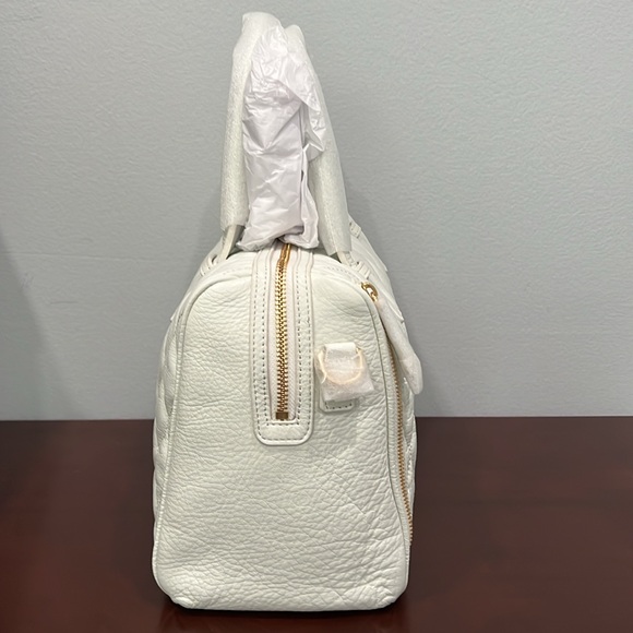 Vera Bradley Quilted Mario Satchel White Genuine Leather - Picture 4 of 14